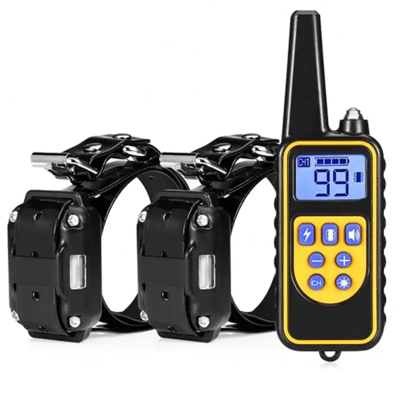 [BANNED IN GERMANY 04-10-2026] Wasserdichte elektrische Hundehalsband mit Fernbedienung - wiederaufladbar, einstellbar für alle Größen, humane Trainingsoptionen
