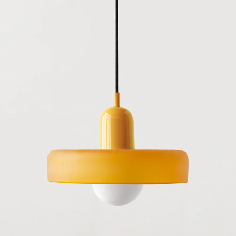 Bauhaus Pendelleuchte aus farbigem Glas für Esstisch – Moderne Hängeleuchte mit G9 Fassung, verstellbare Aufhängung, Ø25-35 cm - Image 19