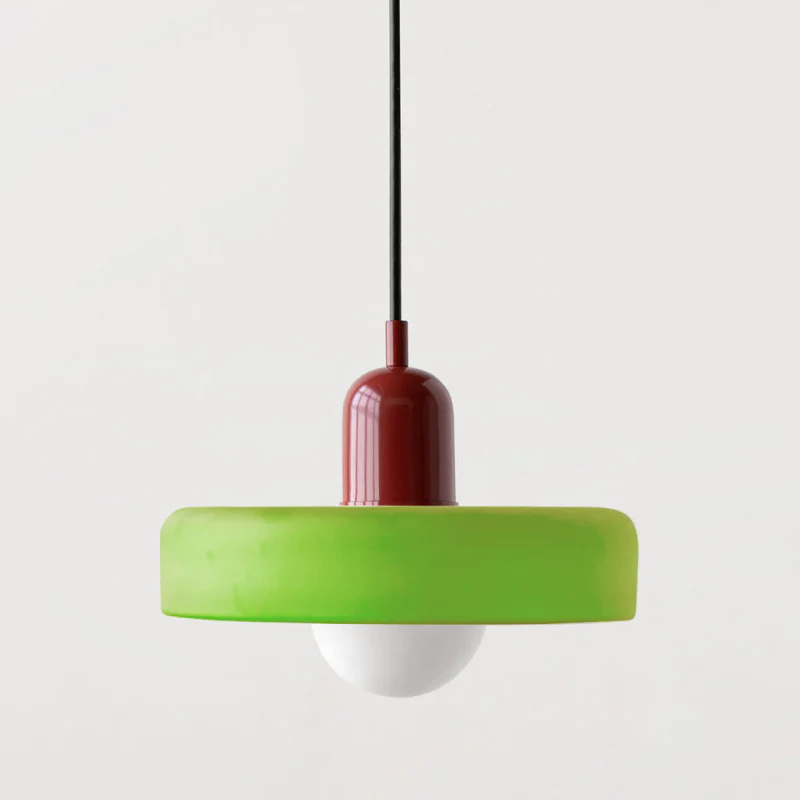 Bauhaus Pendelleuchte aus farbigem Glas für Esstisch – Moderne Hängeleuchte mit G9 Fassung, verstellbare Aufhängung, Ø25-35 cm - Image 8