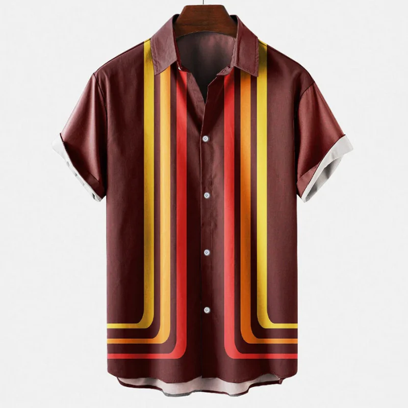Bedrucktes Vintage-Sommerhemd für Herren | Kurzarm - Image 4