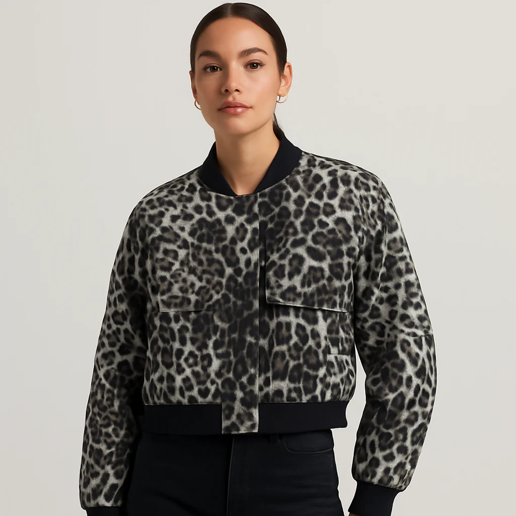 Beige weicher Fliegerjacke für Damen – Lässiger und bequemer Look - Image 2