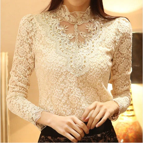 Bella | Elegante Bluse mit Netz & Stickerei - Image 10