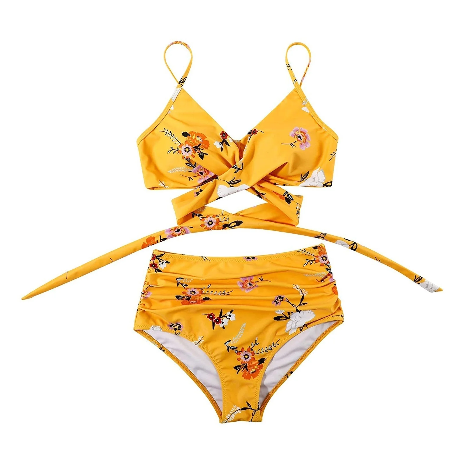 Bella | Hochtaillierter, farbenfroher Damen-Bikini