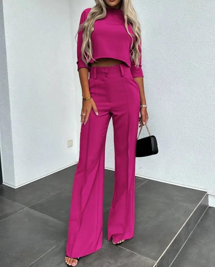 Bella -  Lässige Hose mit hoher Taille im Set - Image 4