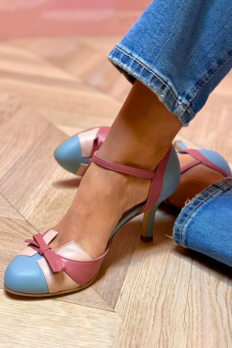 Bellarosa | Bunte Sandalen mit Knoten und Riemen, runde Zehenpartie - Image 2