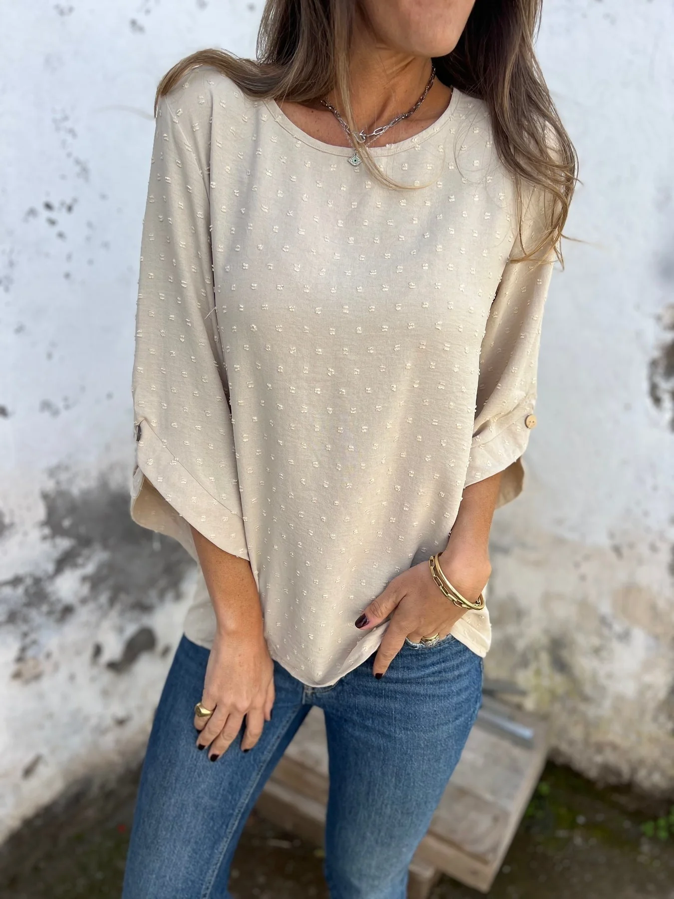 BENEDICTE - LOCKERE BLUSE MIT ÄRMELN - Image 2