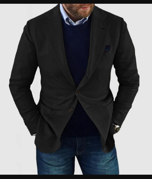 Benno - herren-strickjacke mit lässigen knöpfen, taschen und reverskragen, einfarbig, langärmelig - Image 4