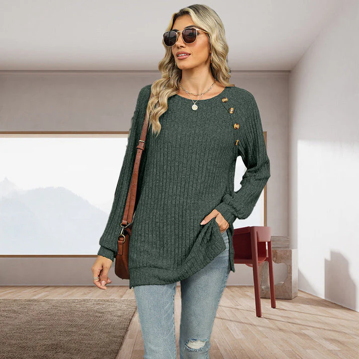 BERTRAM - STRICKPULLOVER MIT DEKORATIVEN KNÖPFEN - Image 12