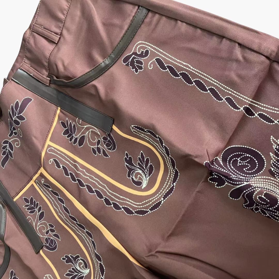 Bestickte Lederhose mit Gürtel für Herren - Oktoberfest 2025 - Image 3