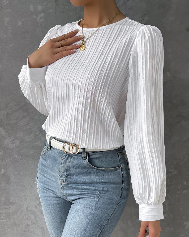 Bianca™ | Elegante Bluse mit langen Laternenärmeln - Image 2