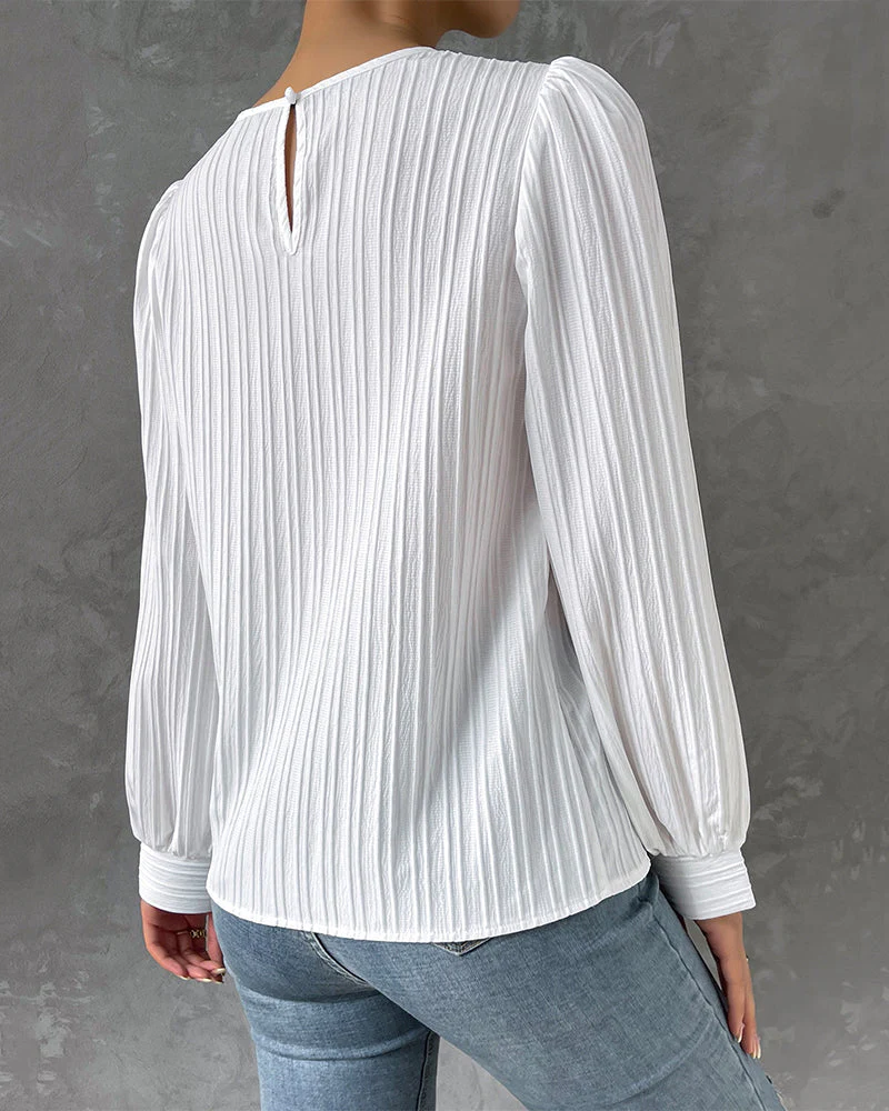 Bianca™ | Elegante Bluse mit langen Laternenärmeln - Image 3
