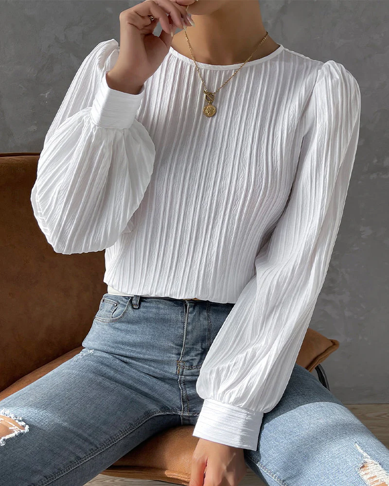 Bianca™ | Elegante Bluse mit langen Laternenärmeln - Image 4
