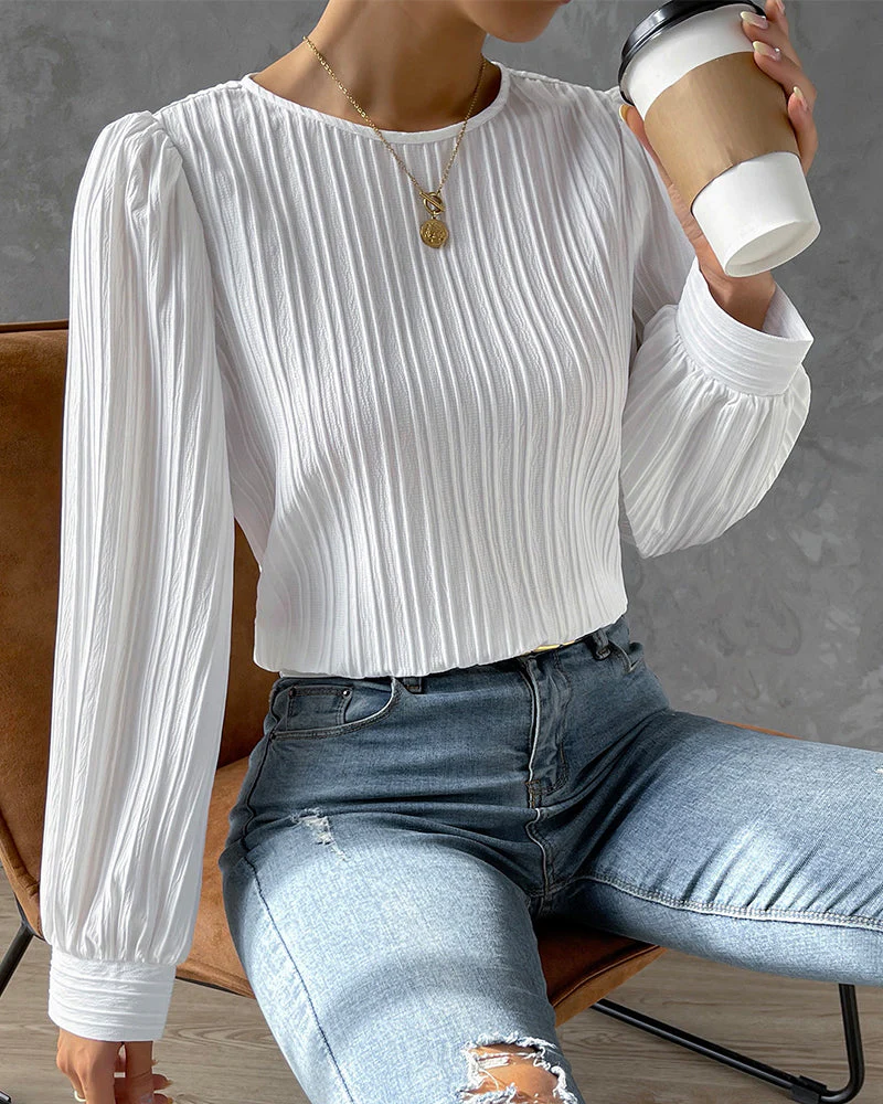 Bianca™ | Elegante Bluse mit langen Laternenärmeln - Image 5