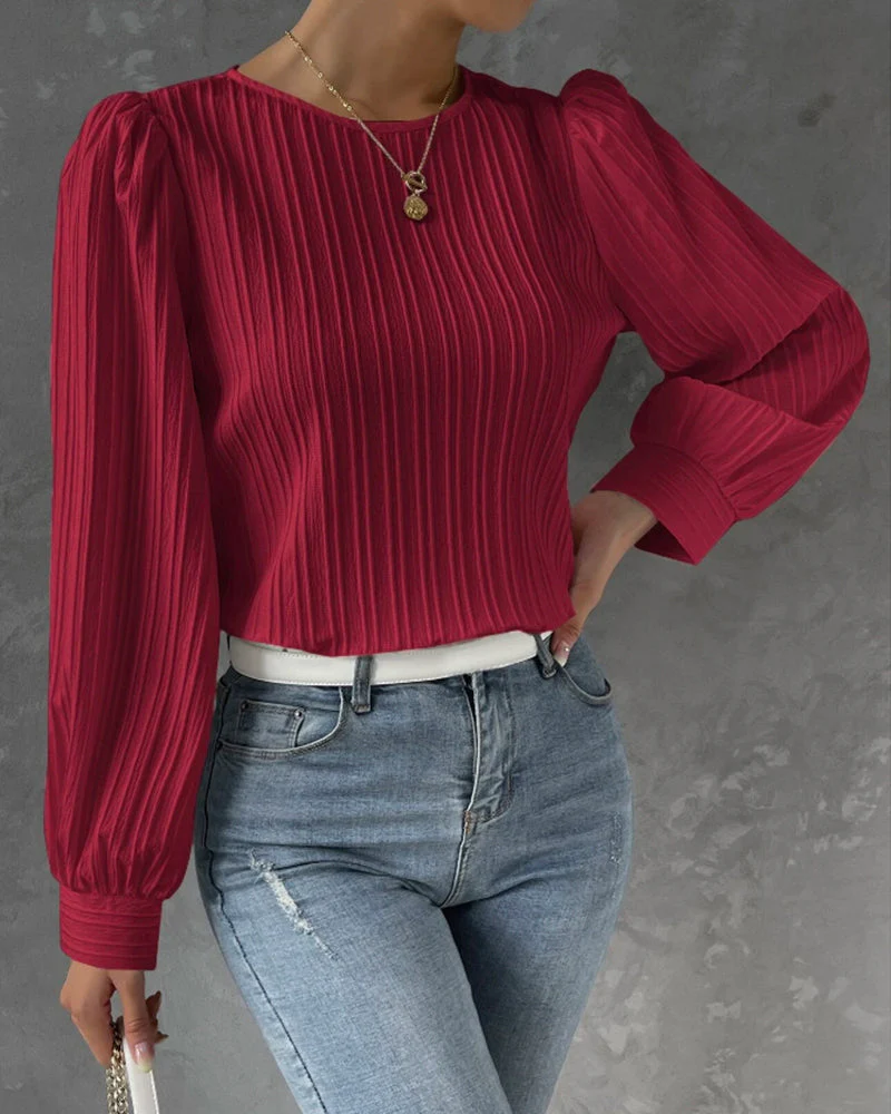 Bianca™ | Elegante Bluse mit langen Laternenärmeln - Image 8