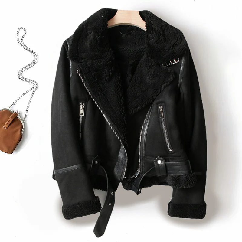 Bikerjacke Damen | Kurzschnitt mit Kragen und Reißverschluss - Image 8