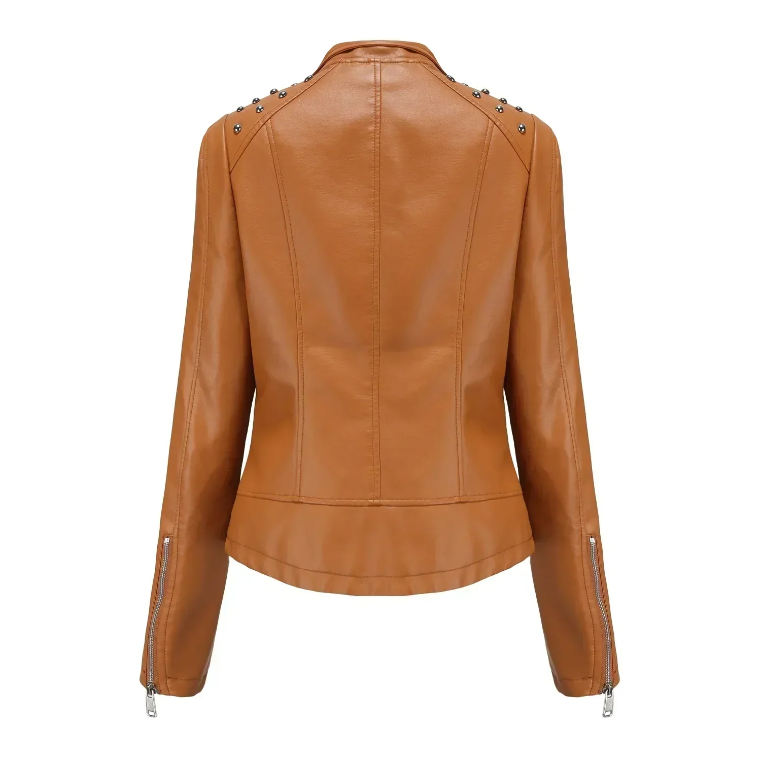 Bikerjacke Damen mit Reißverschluss | schmal für verschiedene Outfits - Image 2