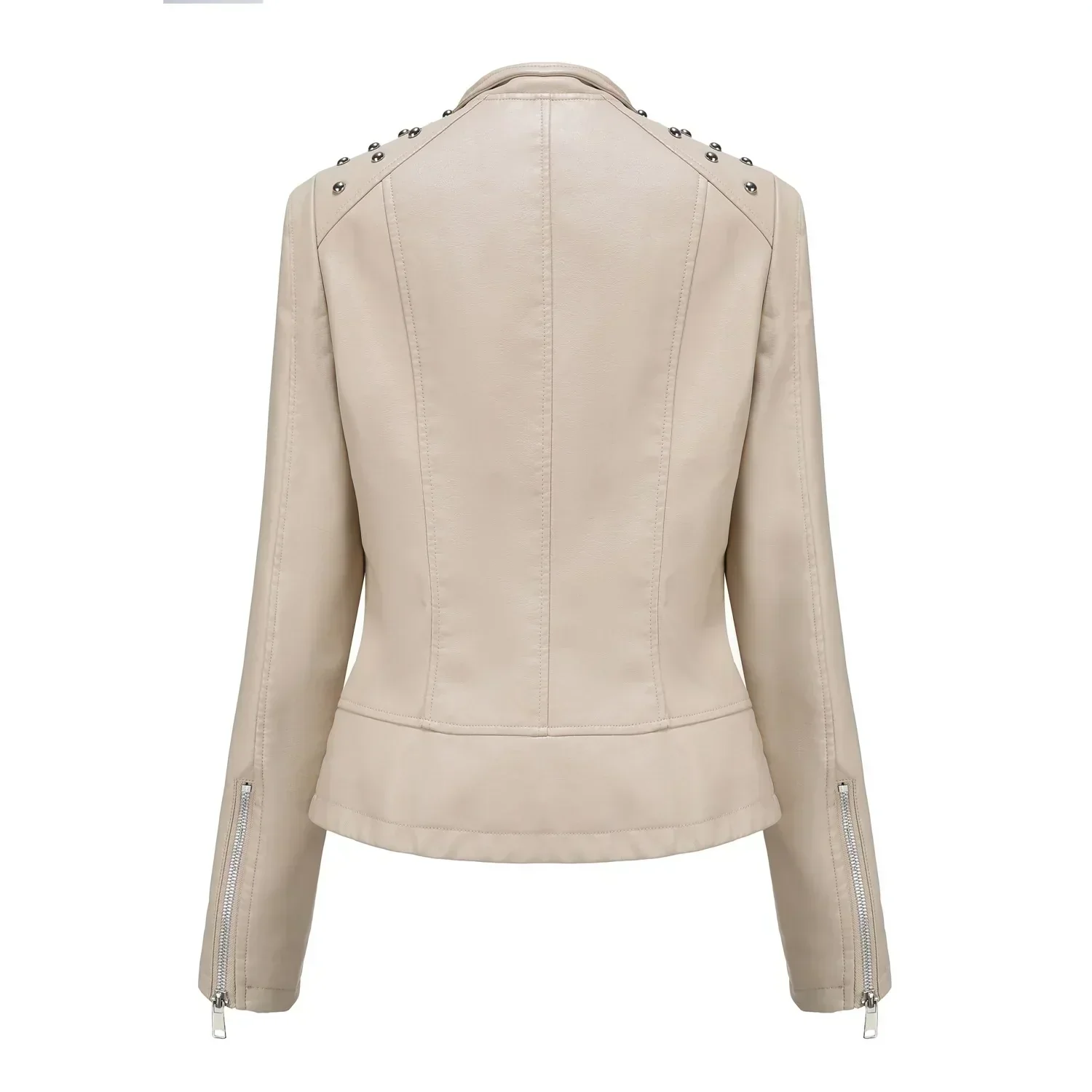 Bikerjacke Damen mit Reißverschluss | schmal für verschiedene Outfits - Image 4