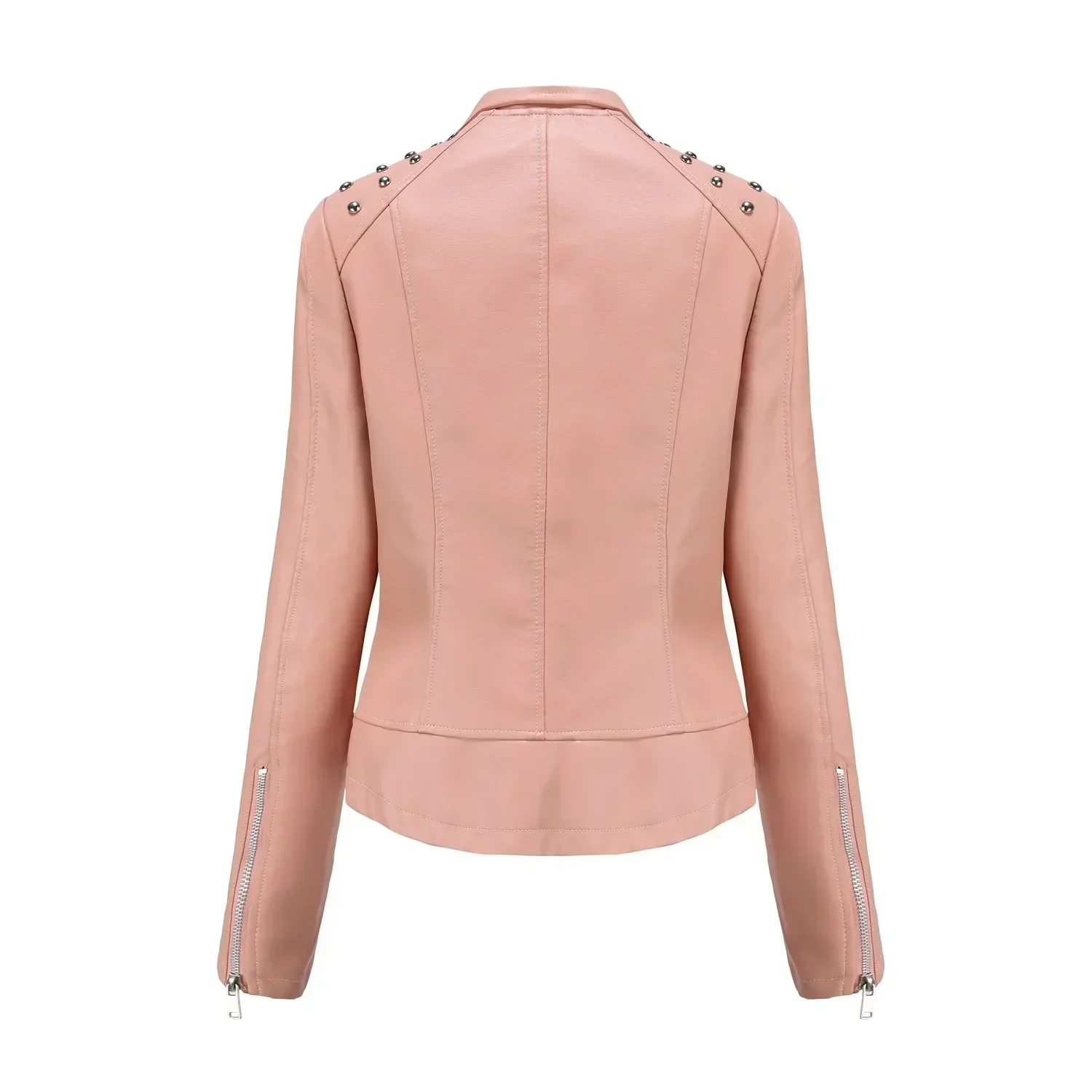 Bikerjacke Damen mit Reißverschluss | schmal für verschiedene Outfits - Image 6