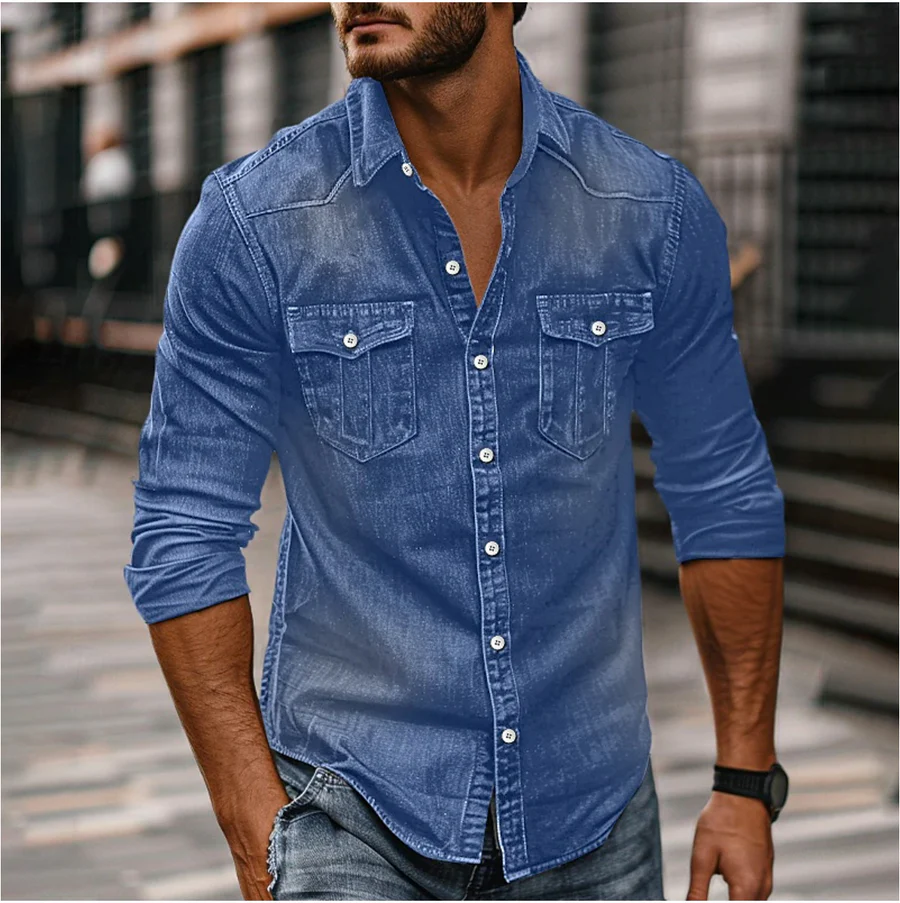 BILL - LANGÄRMELIGES DENIMHEMD