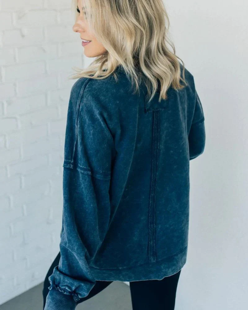BIRGIT - OVERSIZE-PULLOVER IM USED-LOOK - Image 2