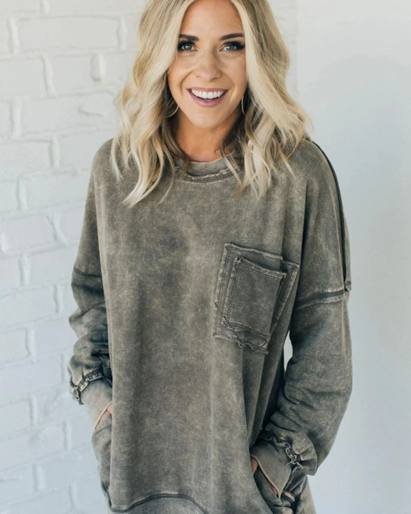 BIRGIT - OVERSIZE-PULLOVER IM USED-LOOK - Image 3