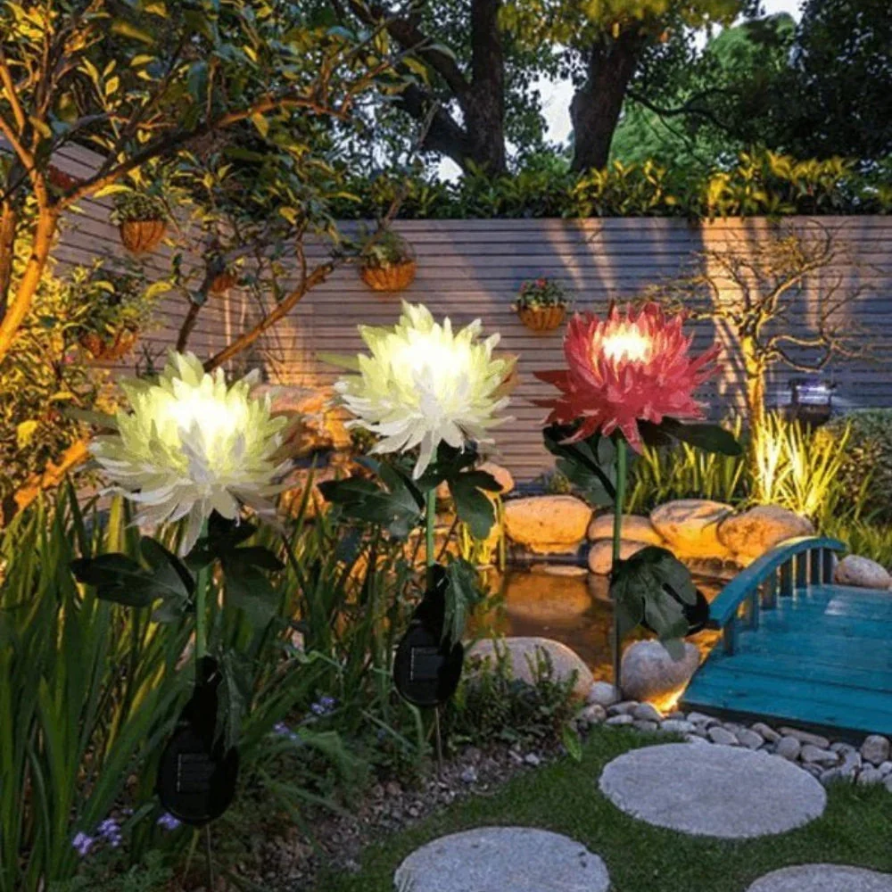 BloomGlow solarbetriebene Gartenlampen – Farbwechselnde LED-Außendekoration - Image 4
