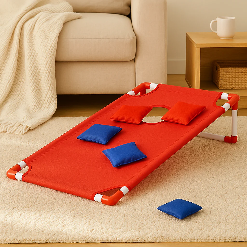 Bohnensack-Wurfspiel – Faltbares Rasenspiel mit 6 Bohnensäcken für Kinder und Erwachsene - Image 4