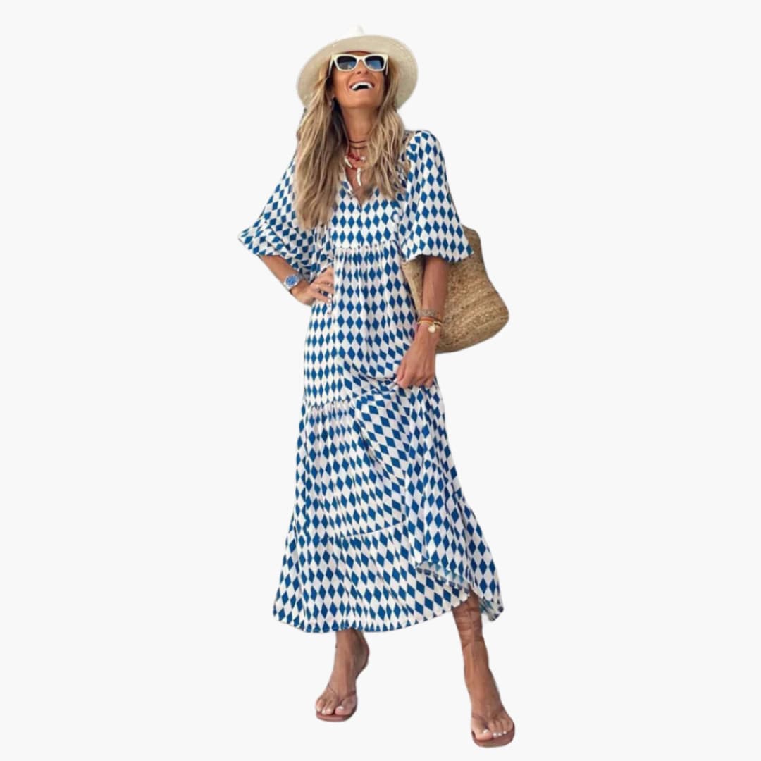 Boho Maxikleid für Damen - Blumenmuster & lockere Passform - Image 3