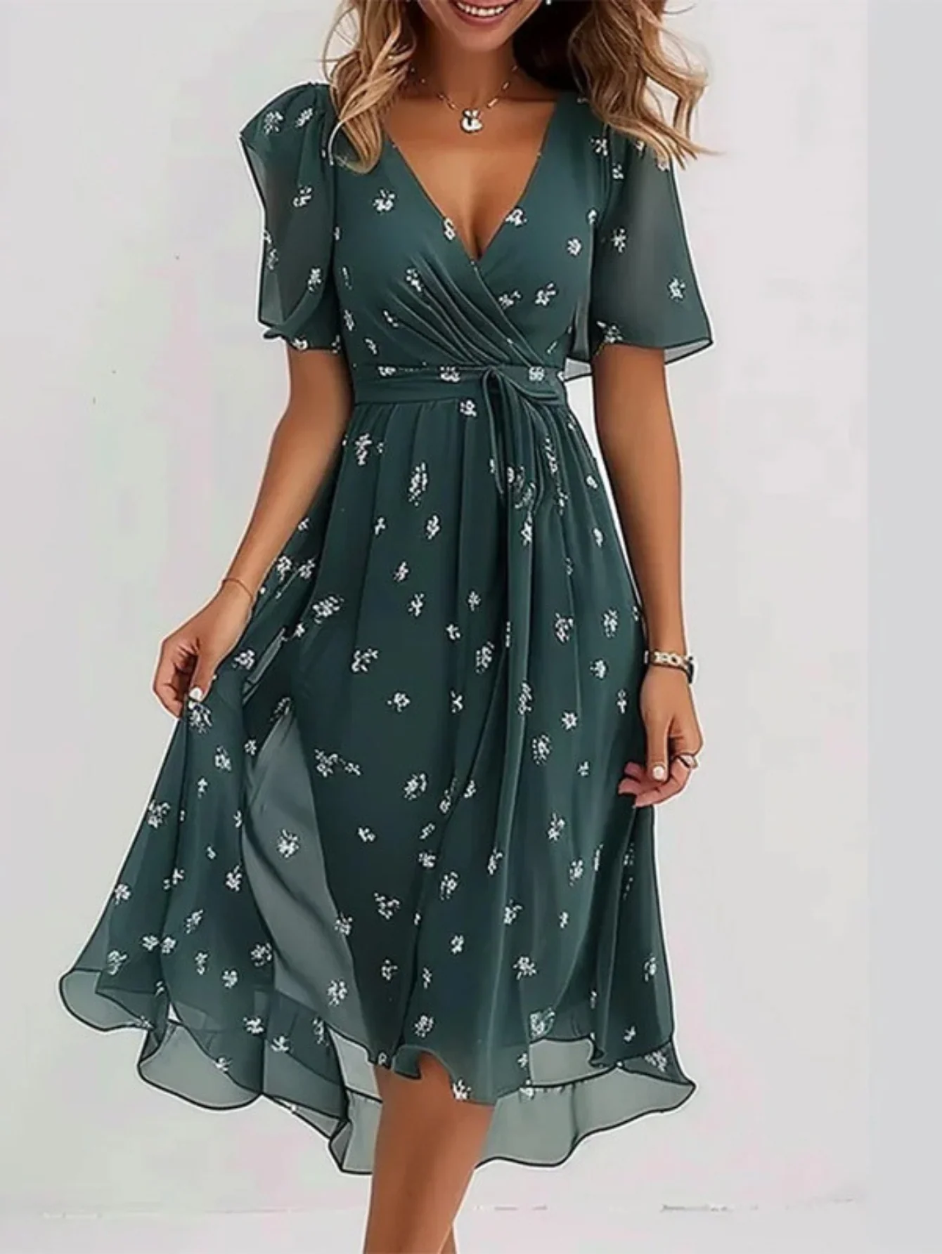Boho Sommerkleid für Frauen | Elegantes Maxikleid mit Bauchbedeckung - Image 4