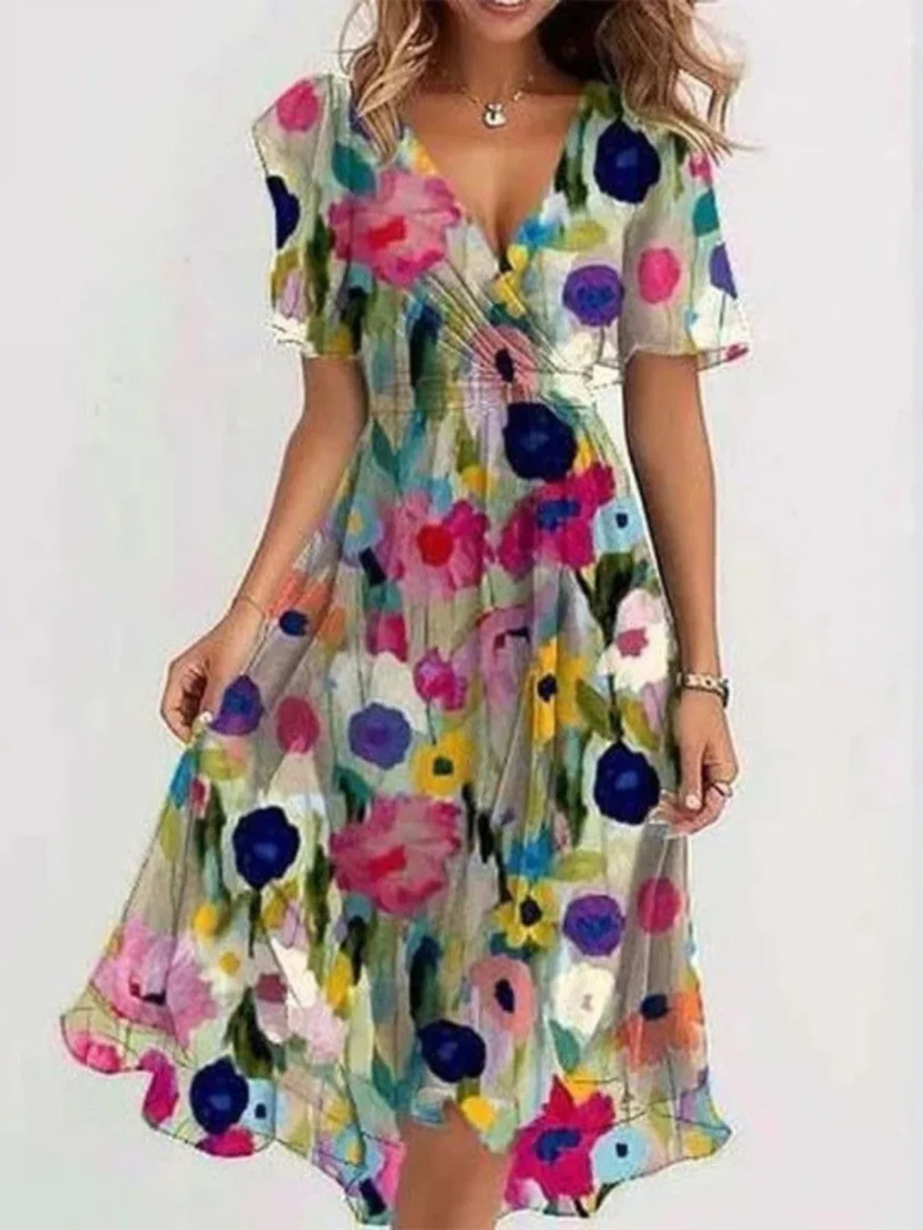 Boho Sommerkleid für Frauen | Elegantes Maxikleid mit Bauchbedeckung - Image 5