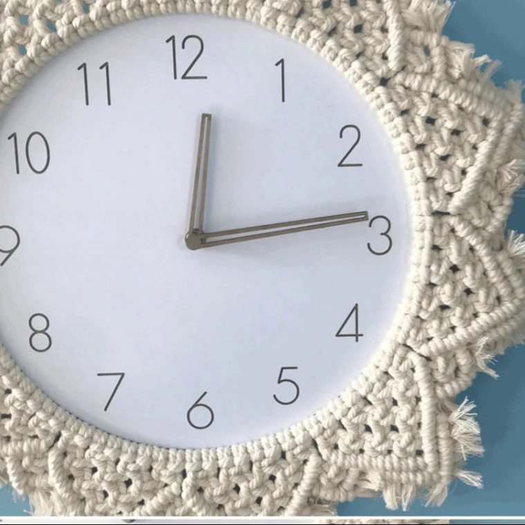 Bohotime Handgefertigte Makramee Wanduhr - Image 4