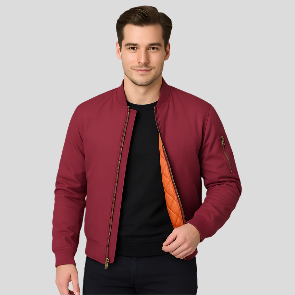 Bomberjacke für Herren im klassischen Design – Zeitloser Reißverschluss-Stil