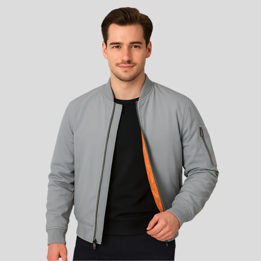 Bomberjacke für Herren im klassischen Design – Zeitloser Reißverschluss-Stil - Image 3