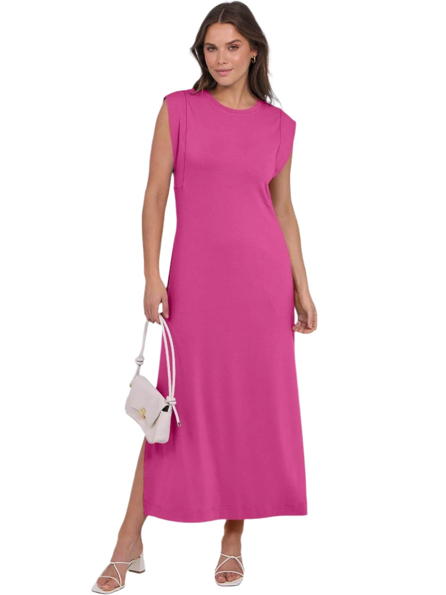 Breezeluxe Legeres Sommer-Maxikleid – Kurze Ärmel und Rundhalsausschnitt - Image 6
