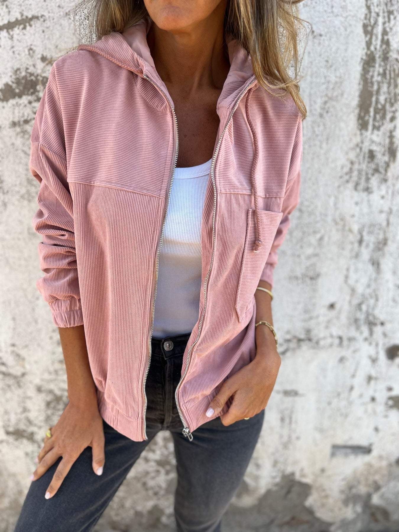 Briella Cord-Hoodie mit Reißverschluss - Image 2