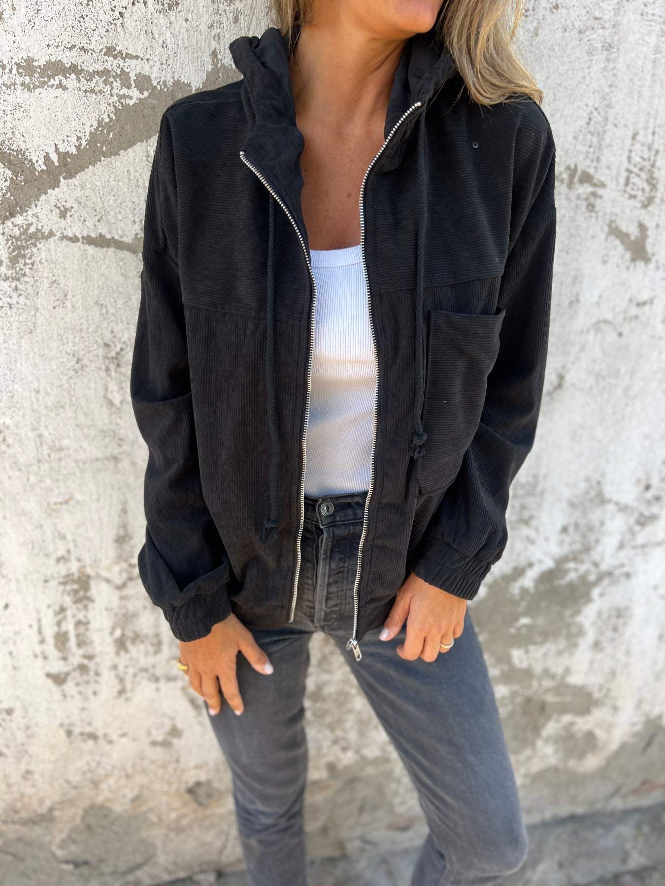 Briella Cord-Hoodie mit Reißverschluss - Image 3