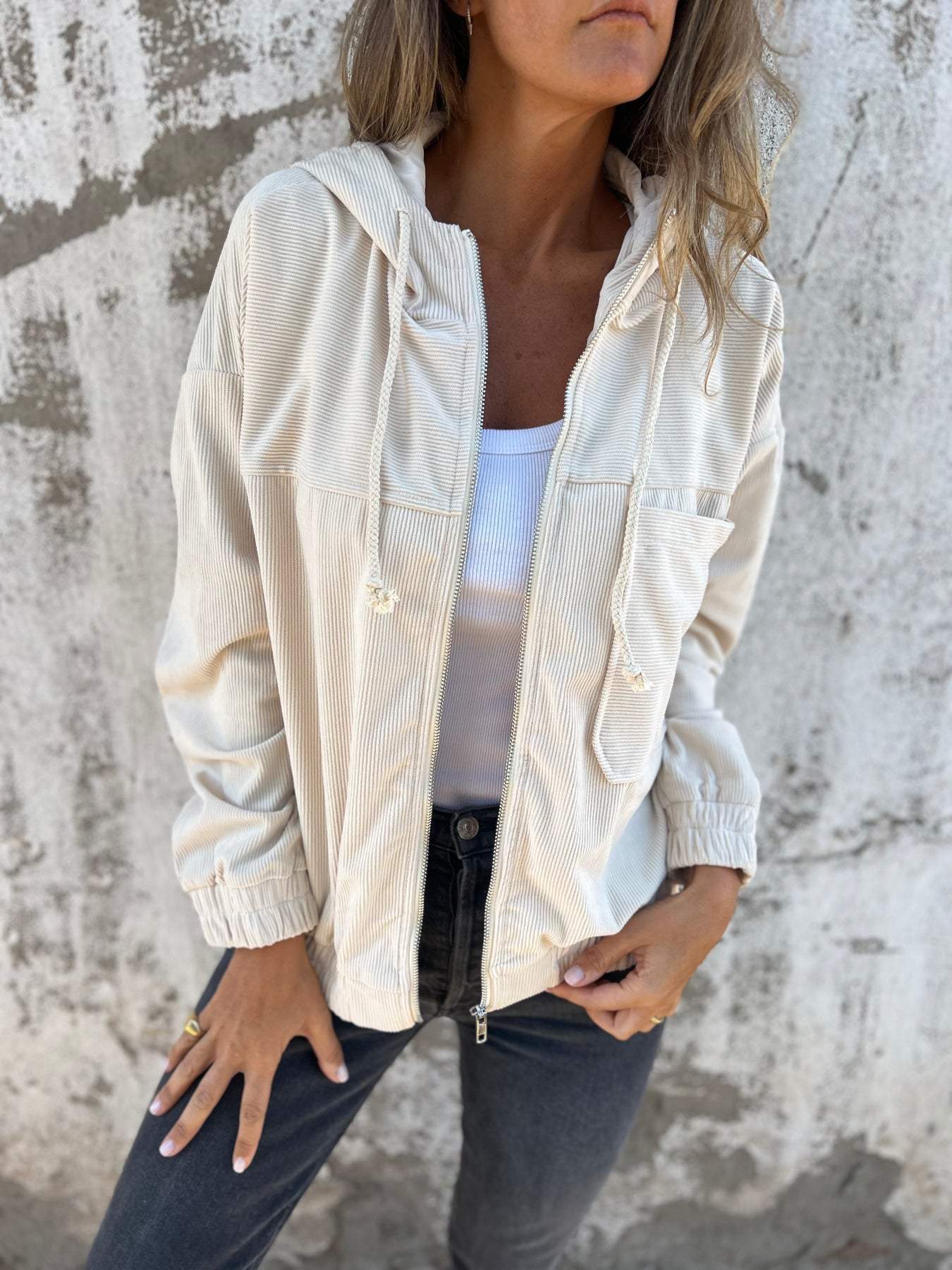 Briella Cord-Hoodie mit Reißverschluss - Image 4