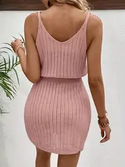 Brielle - Elegantes halbdurchsichtiges Kleid mit V-Ausschnitt für Damen