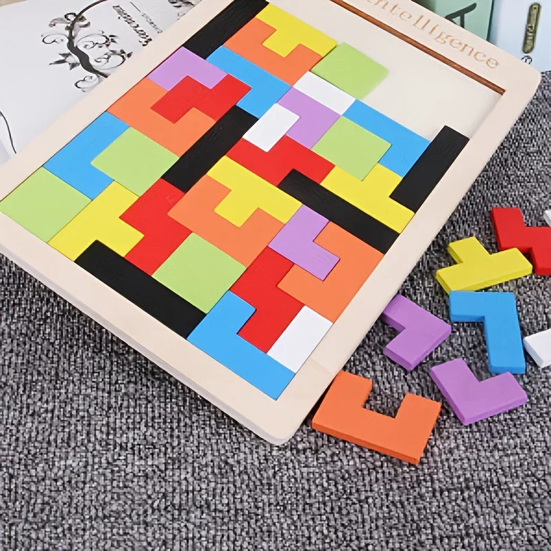 BrightBlocks 3D Holz Tangram Puzzle für Kinder – STEM Gehirntrainer - Image 4