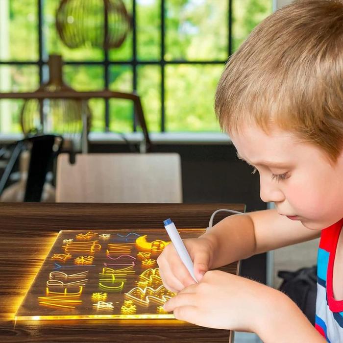 BrightScribe | LED-Memotafel mit 7-Farben-Marker für Zuhause und Büro - Image 2