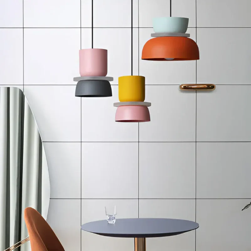Bunte Glas-LED-Pendelleuchte für Esstisch und Wohnzimmer – Modernes Design, energieeffizient - Image 2