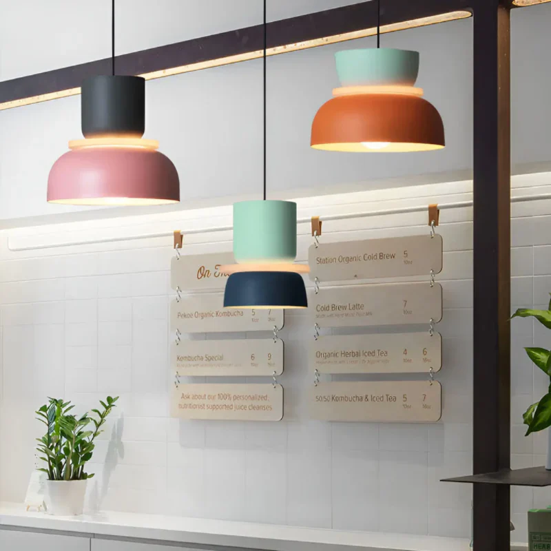 Bunte Glas-LED-Pendelleuchte für Esstisch und Wohnzimmer – Modernes Design, energieeffizient - Image 3