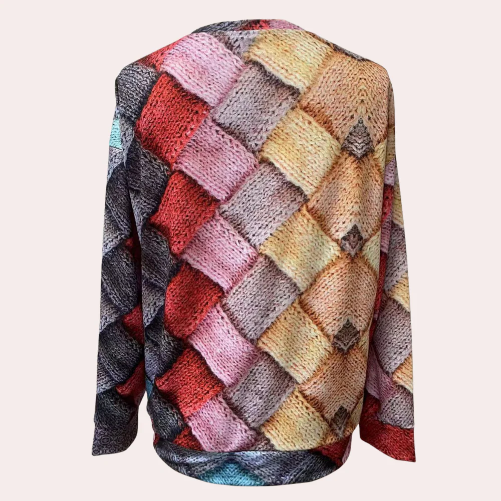 Bunter Strickpullover für Damen | Lässig - Image 5
