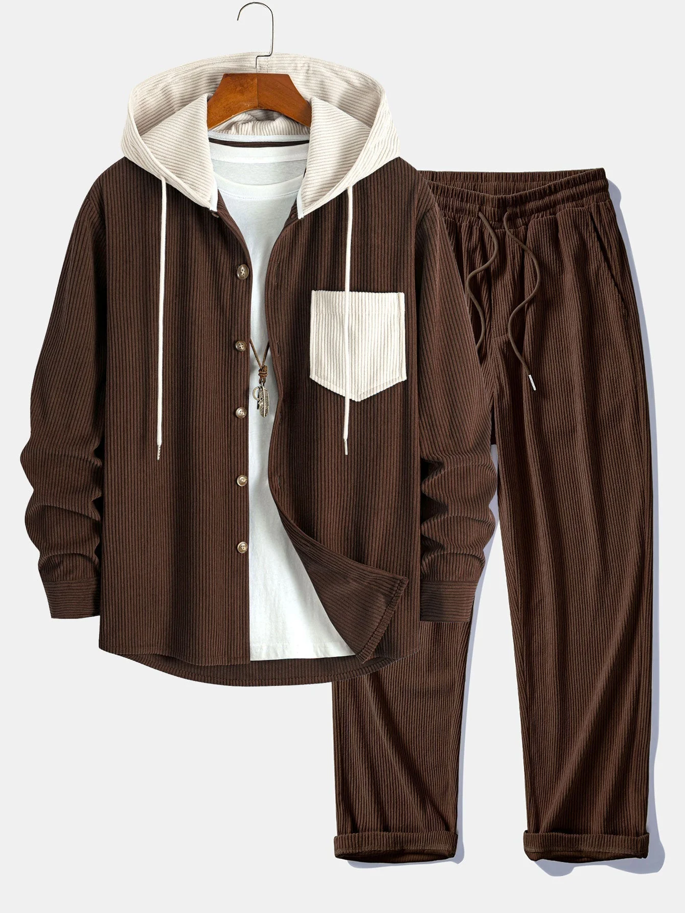 Cadmus – Set Aus Kapuzen Hemd Und Hose Aus Cord - Image 6