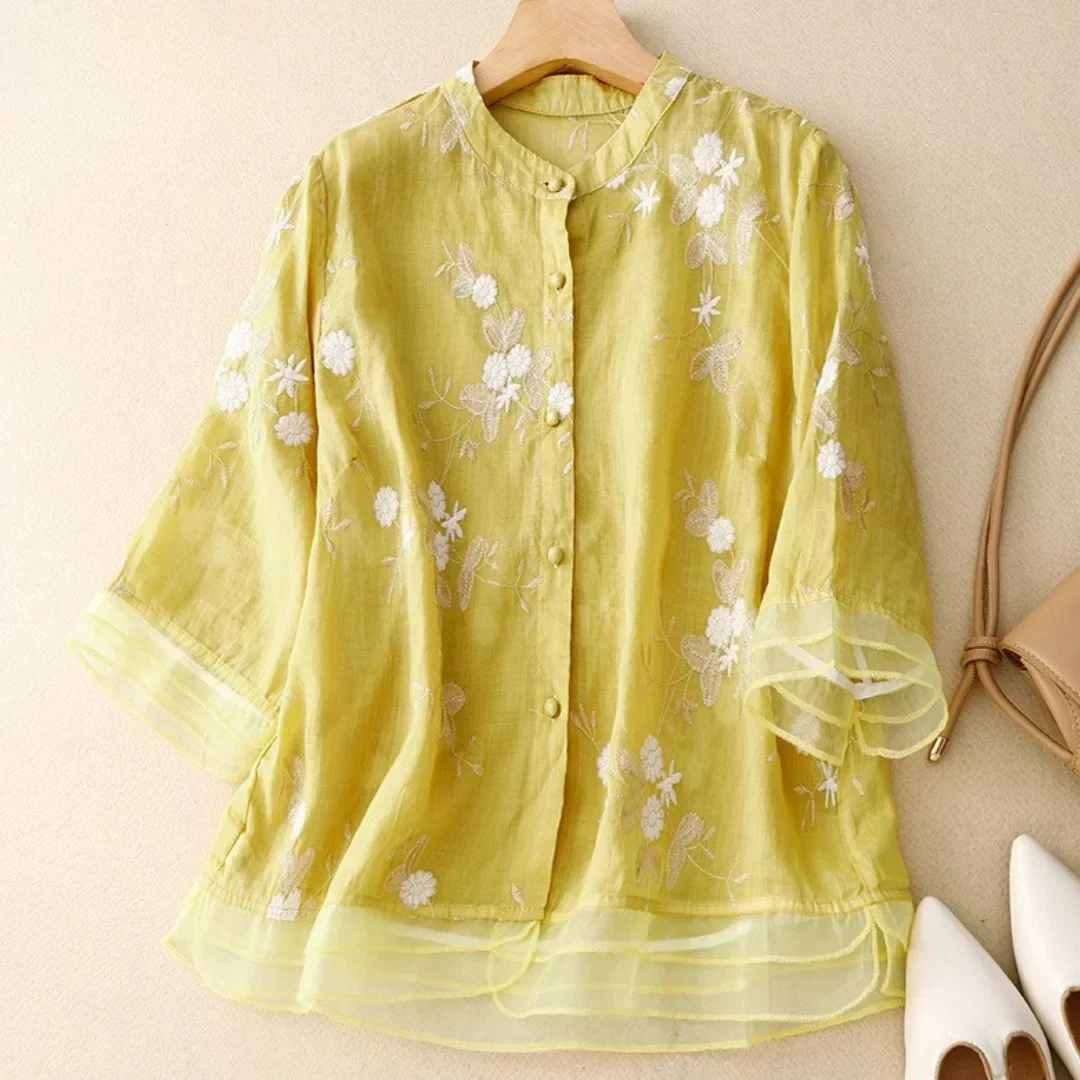 Camille | Elegante Bluse aus bestickter Baumwolle - Image 8