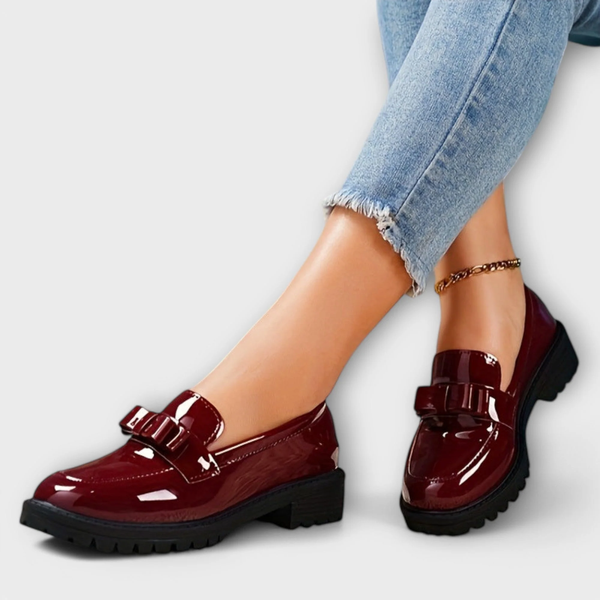 Camille – Lack-Loafer mit Schleifendetail und Profilsohle - Image 2