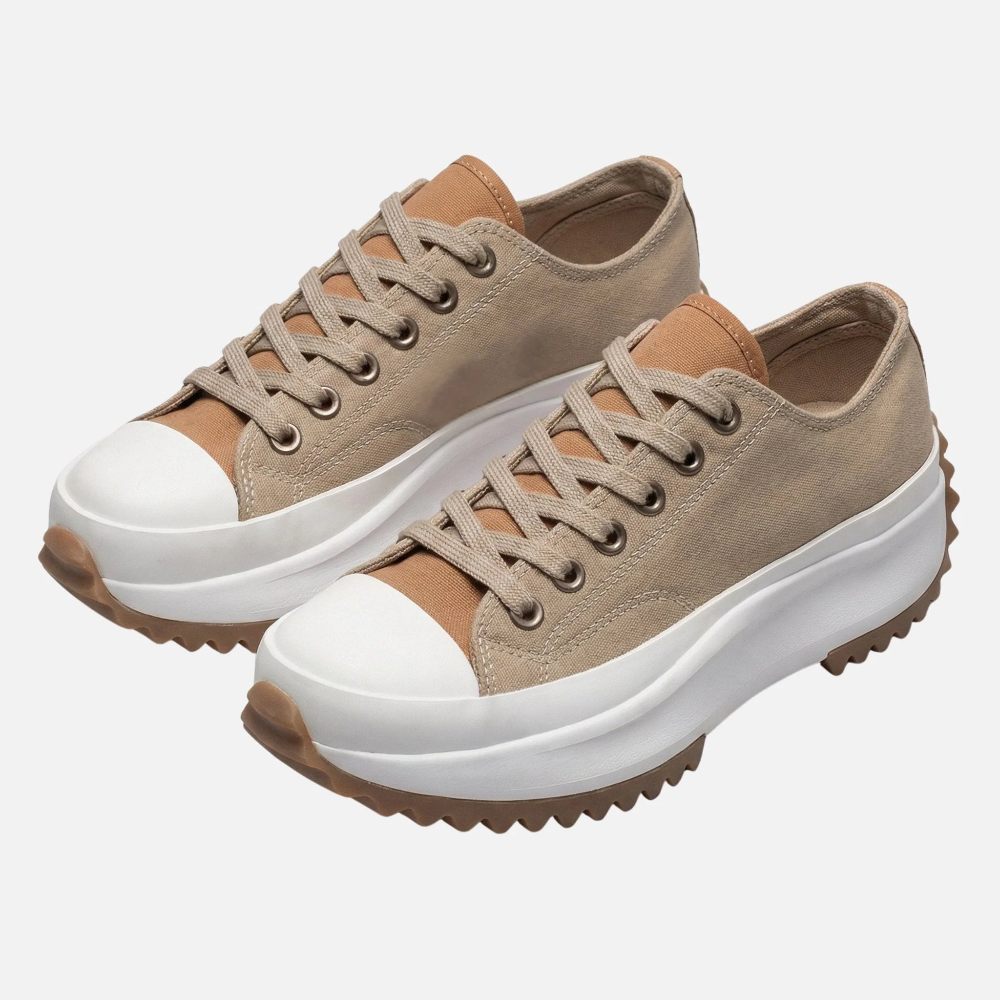 Yvonne | Damen Canvas-Sneaker Plateau Wellensohle – Canvas Plateau Sneaker - Image 7
