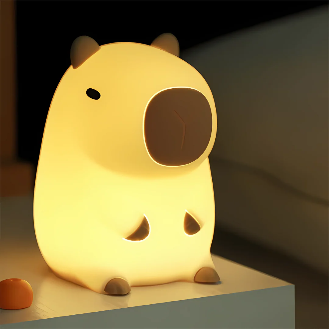 CapybaraGlow | Verstellbares Silikon-Nachtlicht für entspannende Atmosphäre