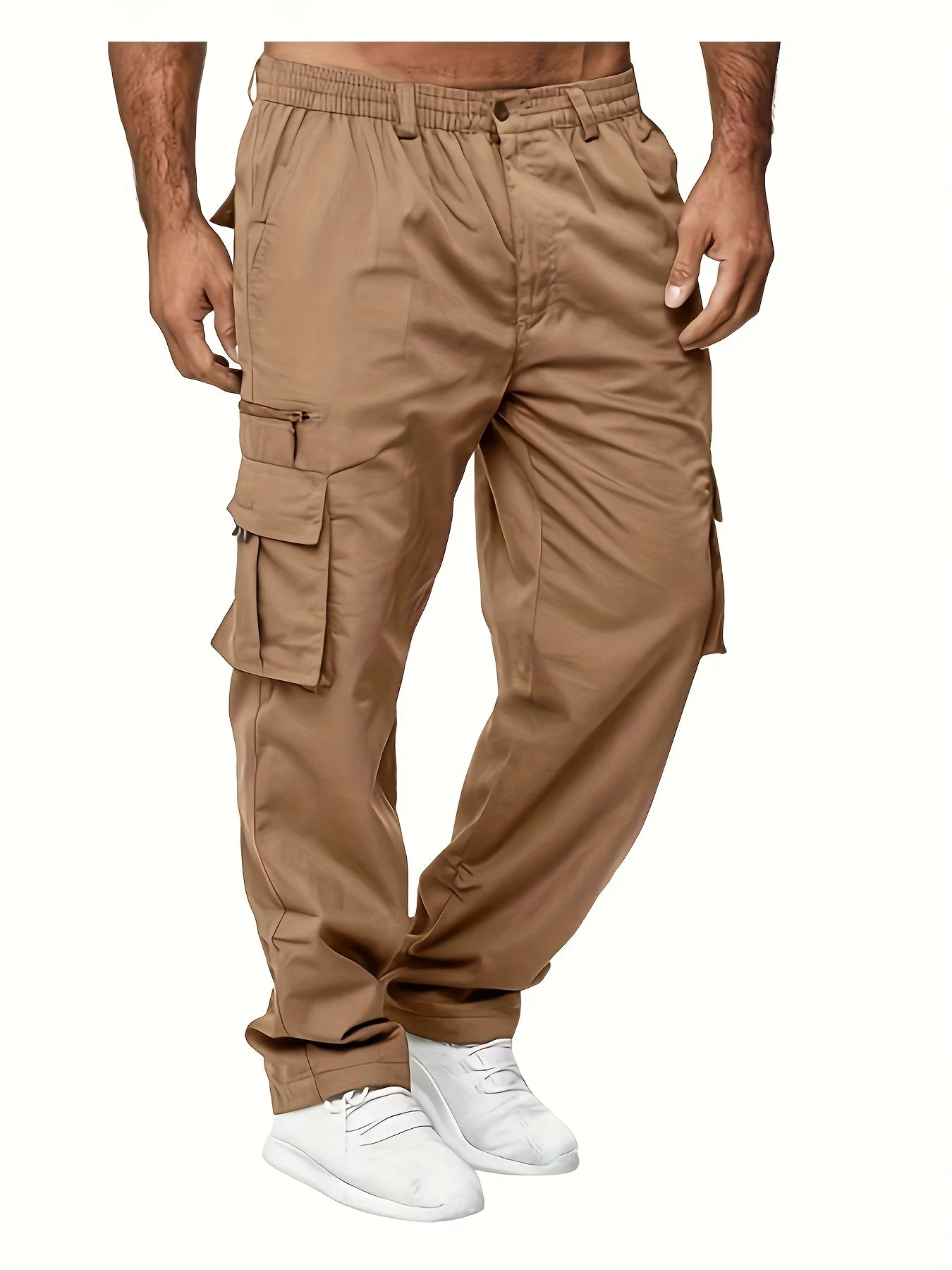 Cargo Hose Herren Weit Geschnitten | Mit Taschen und Kordelzug - Image 4