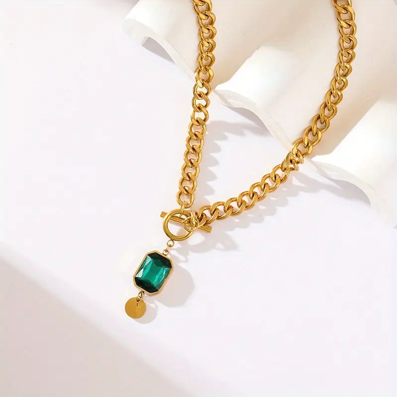Carlotta® | Collier Pendentif Kette Smaragd Dick Gold - Image 5